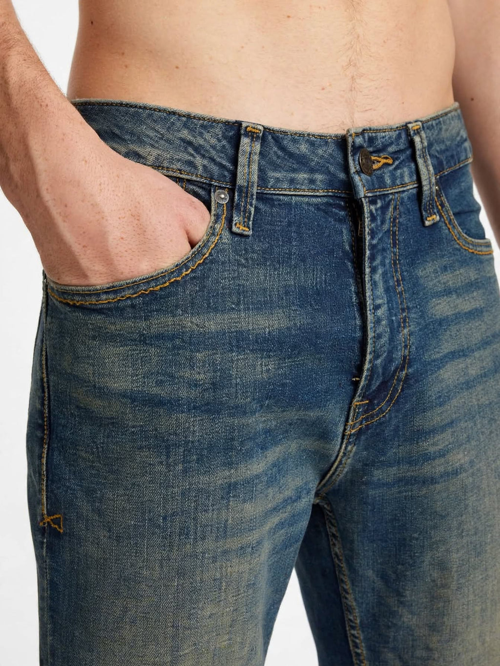 Jack & Jones Jeans Uomo JJICLARK JJVINTAGE CB 169 NOOS - Blue Denim Vintage Lavato