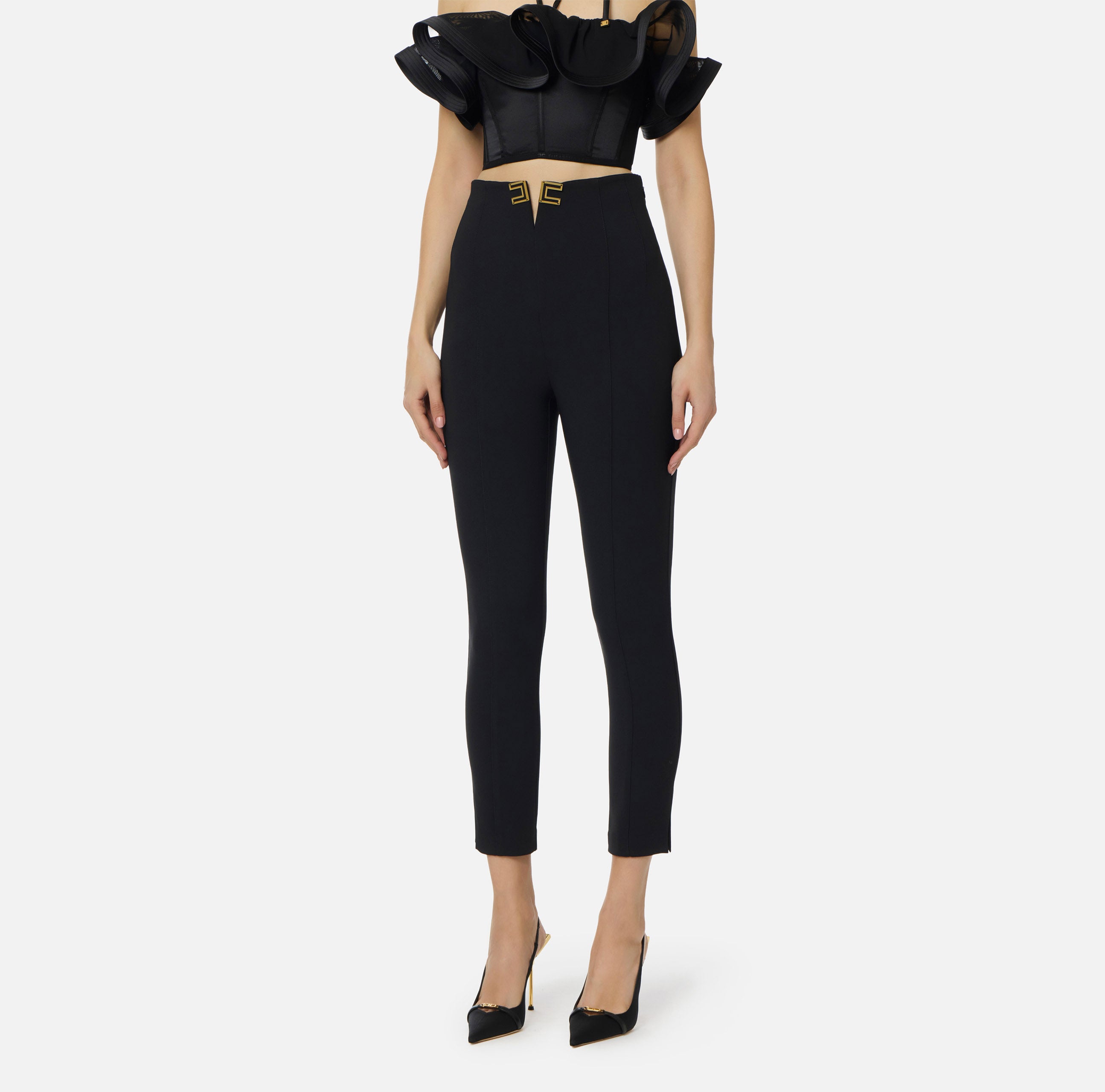 Pantaloni in doppio crêpe stretch Elisabetta Franchi