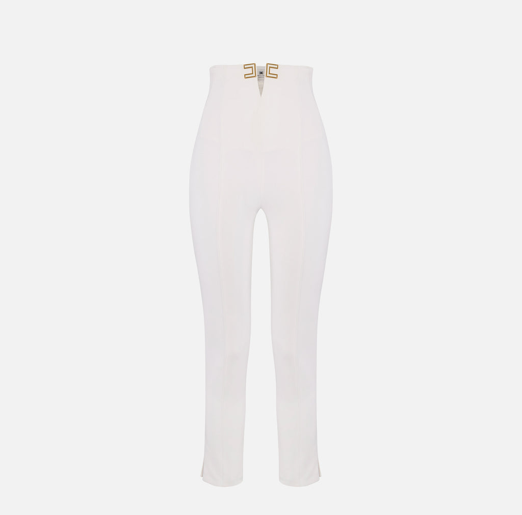 Pantaloni in doppio crêpe stretch Elisabetta Franchi