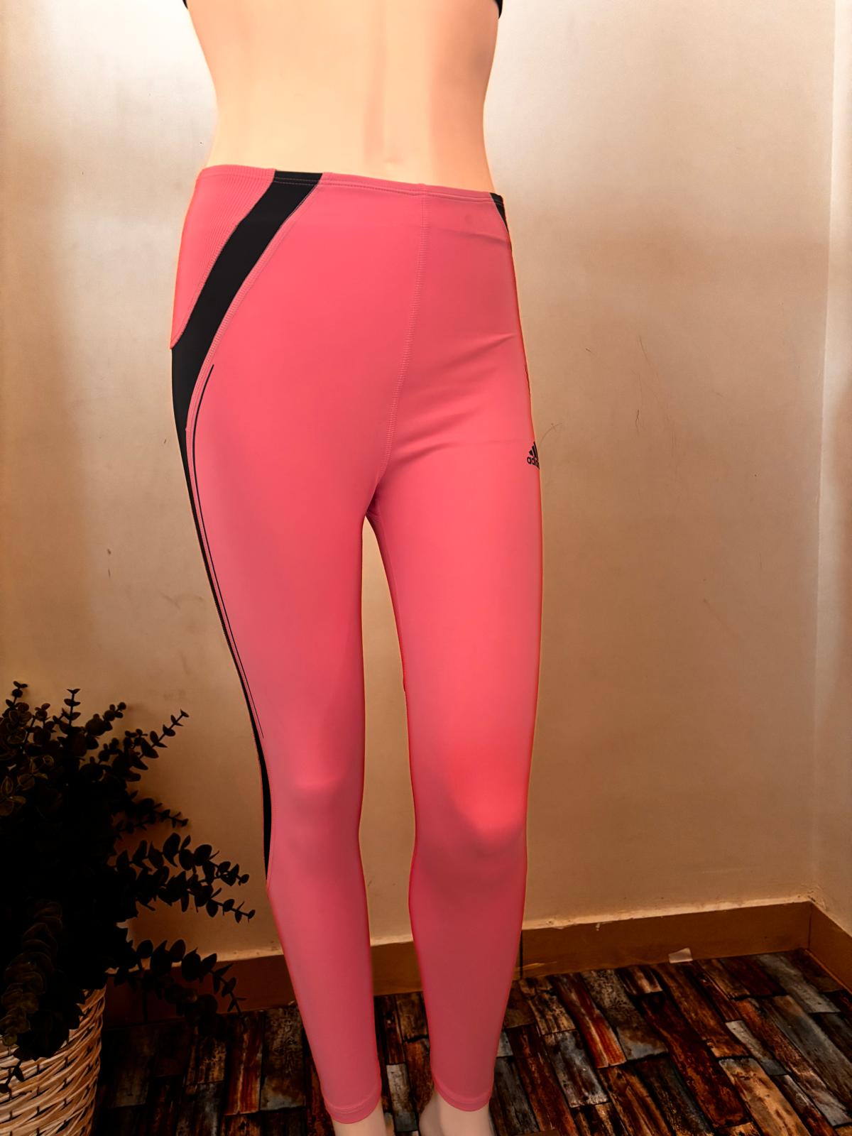 Legging Adidas Rosa in bande