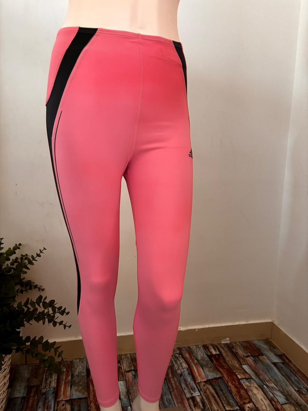 Legging Adidas Rosa in bande