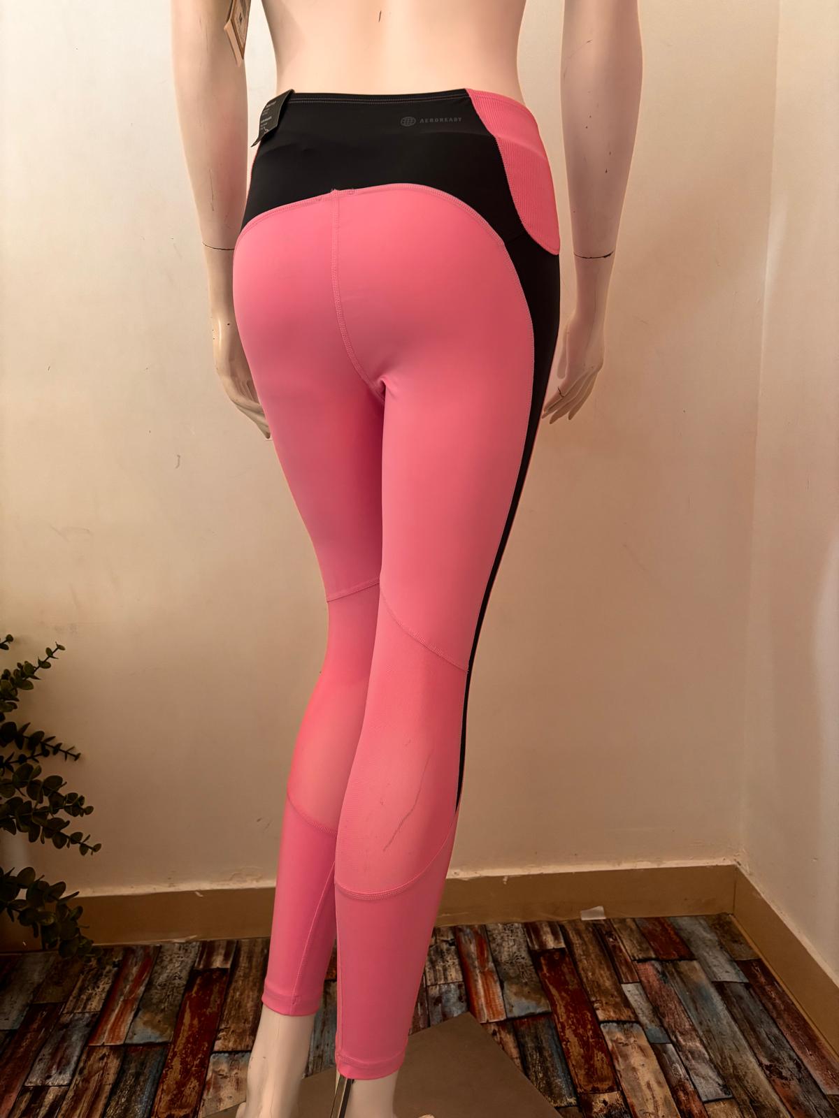 Legging Adidas Rosa in bande